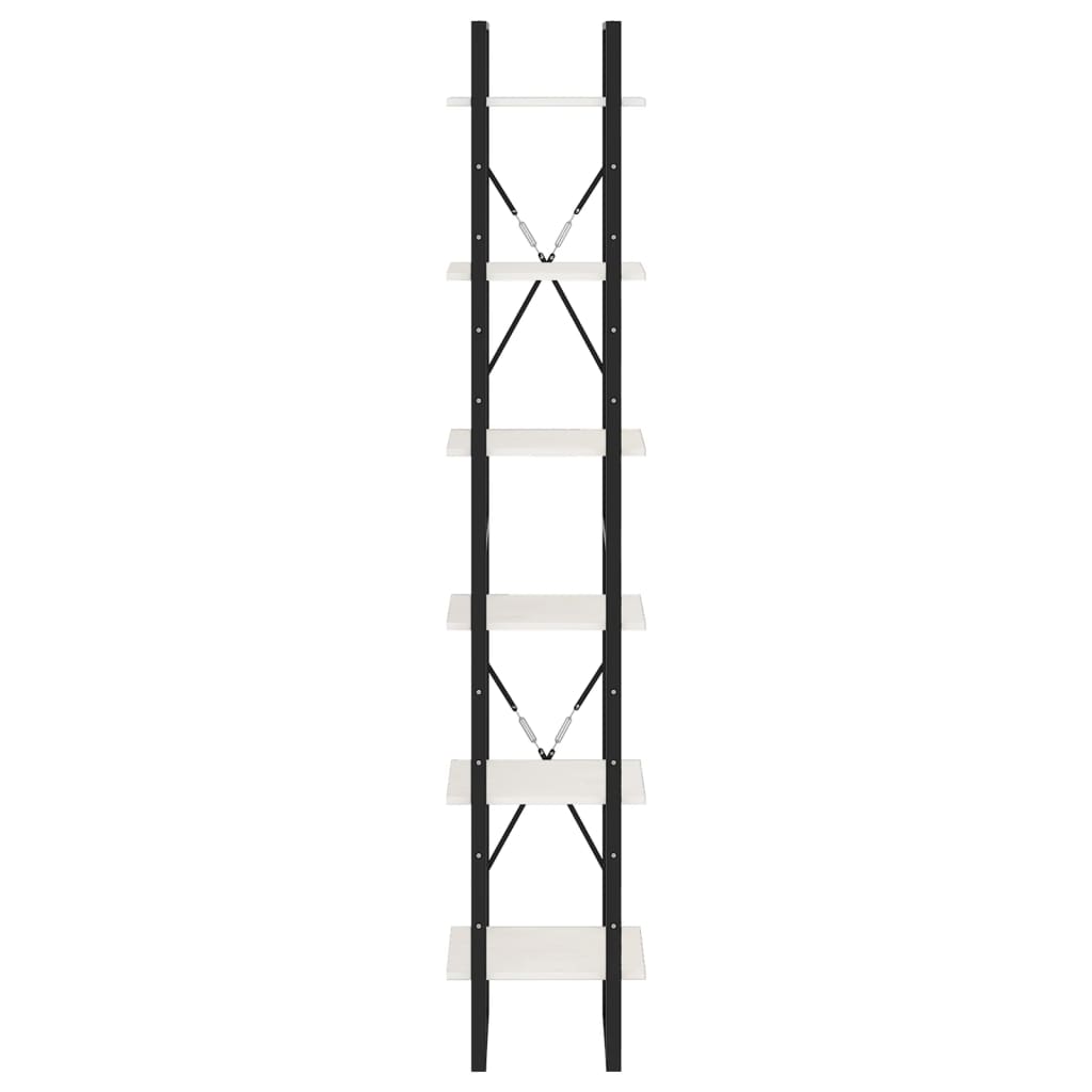 vidaXL Standregal Hoch Weiß 40x30x210 cm Massivholz Kiefer - Image 5