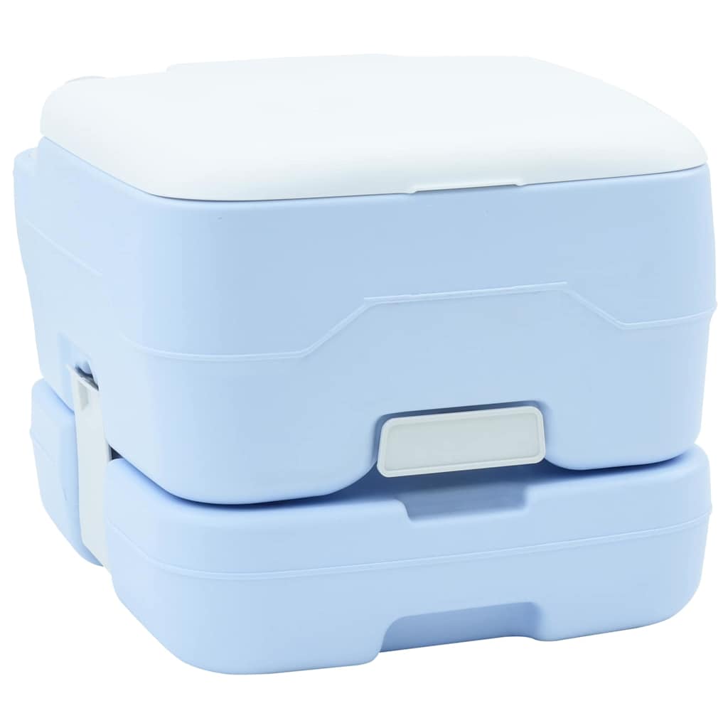 vidaXL Portables Campingklo Hellblau und Weiß 41.5 x 36.5 x 30 cm