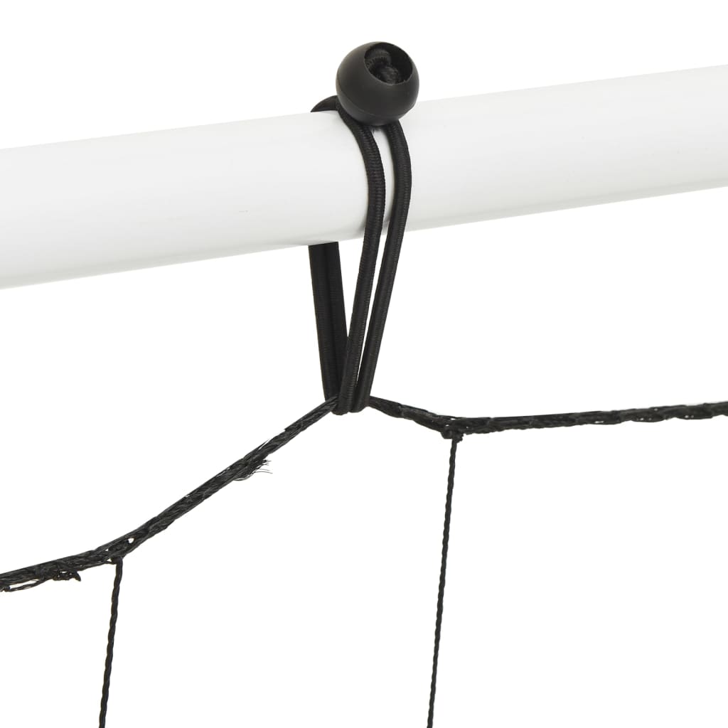 vidaXL Fußball-Rebounder Weiß & Schwarz 184x61x123 cm Stahl & PE - Image 5