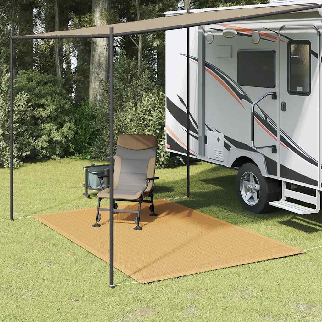 vidaXL Zeltteppich Sandfarbe 200x300 cm HDPE
