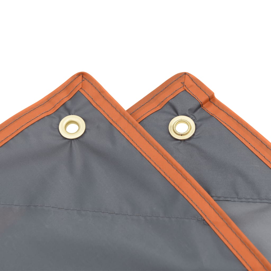 vidaXL Regenponcho mit Kapuze 2-in-1-Design Grau und Orange 223x145 cm - Image 6