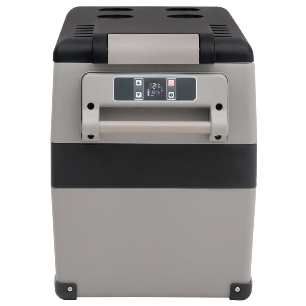vidaXL Kühlbox mit Griff und Adapter Schwarz und Grau 35 L PP & PE - Image 5