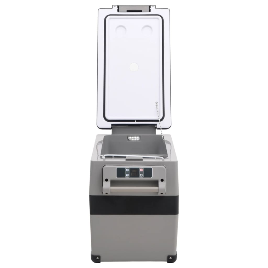 vidaXL Kühlbox mit Griff und Adapter Schwarz und Grau 35 L PP & PE - Image 6