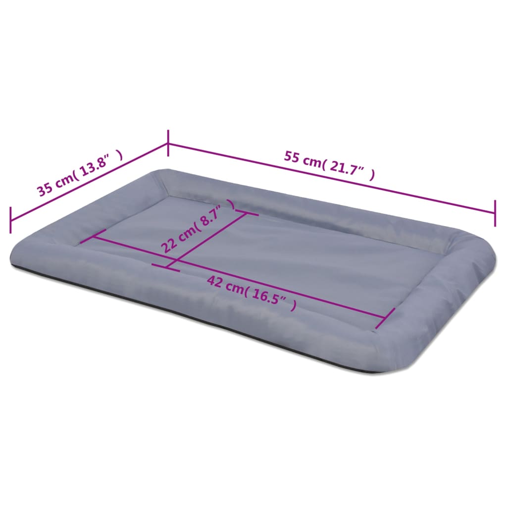 vidaXL Matelas pour chiens Taille M Gris - Image 5