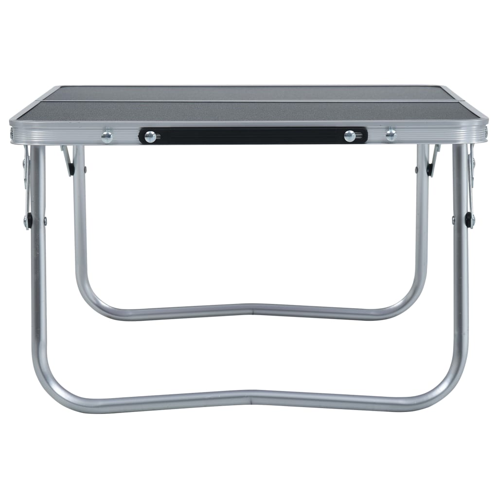 vidaXL Klappbarer Campingtisch Grau Aluminium 60 x 40 cm - Image 3