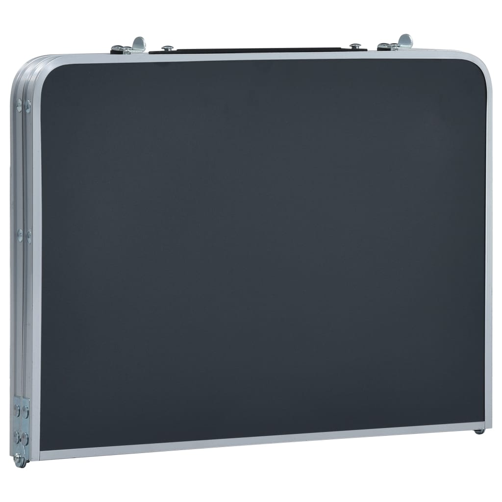 vidaXL Klappbarer Campingtisch Grau Aluminium 60 x 40 cm - Image 4