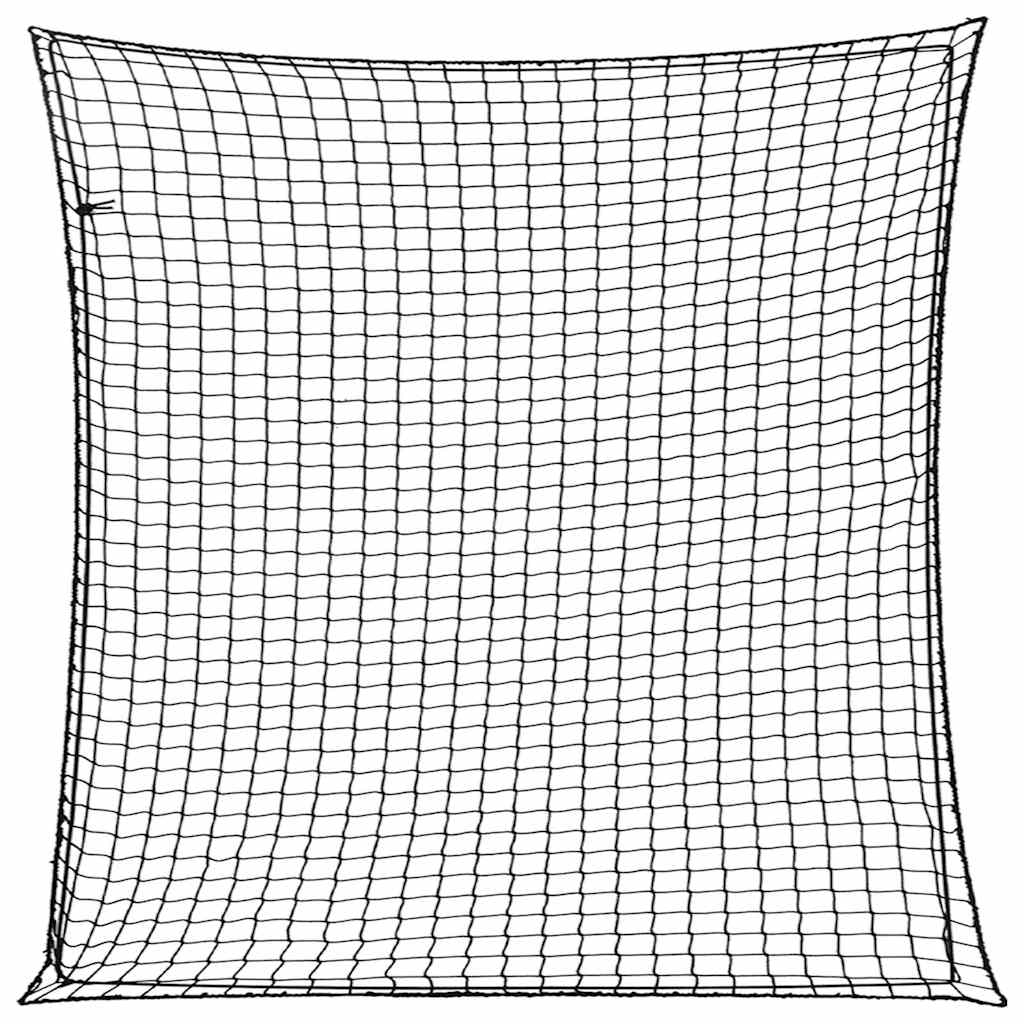 vidaXL Anhängernetz mit Gummiseil Schwarz 3x3 m PP