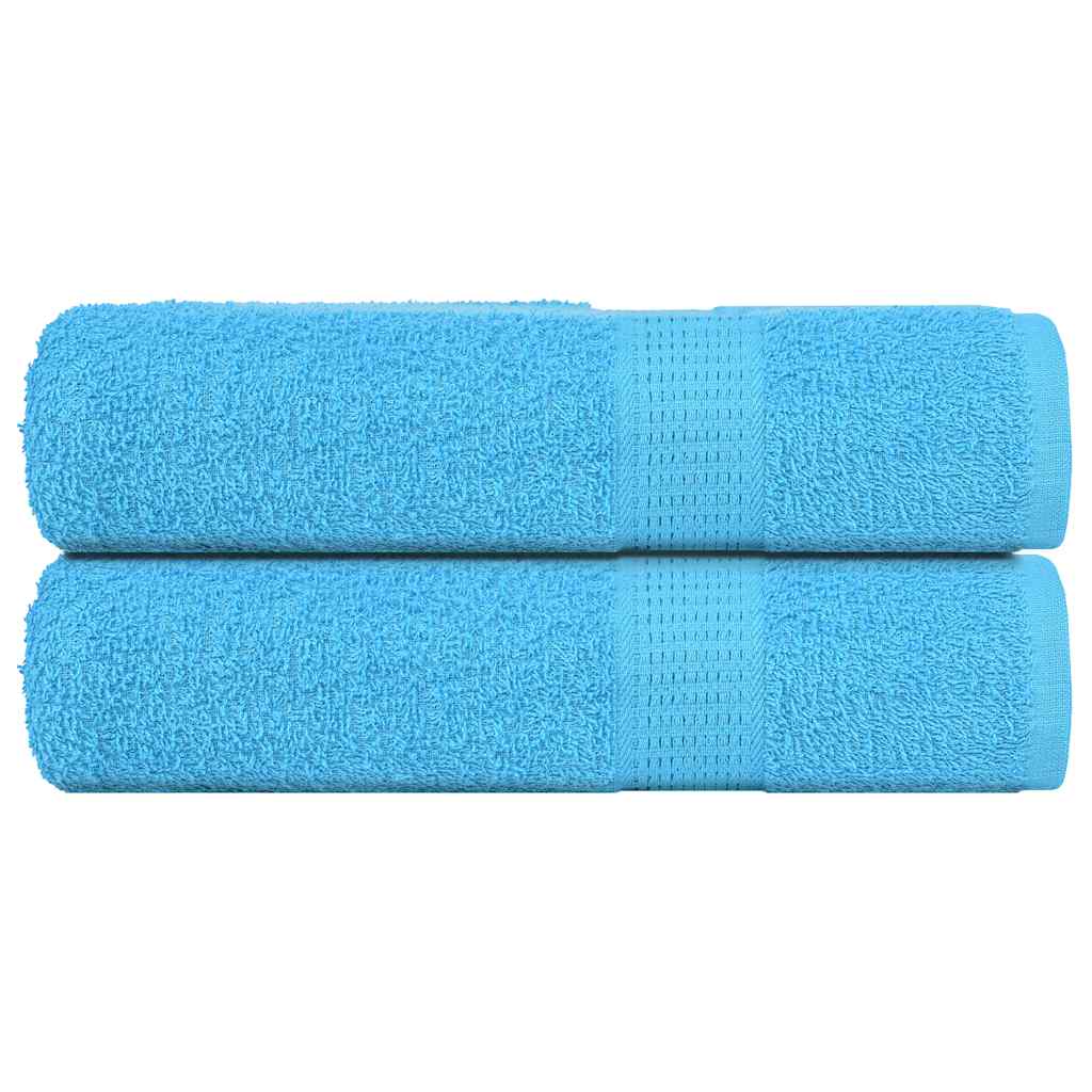 vidaXL Serviettes de bain 2pcs turquoise 100x150cm 360 g/m² 100% coton