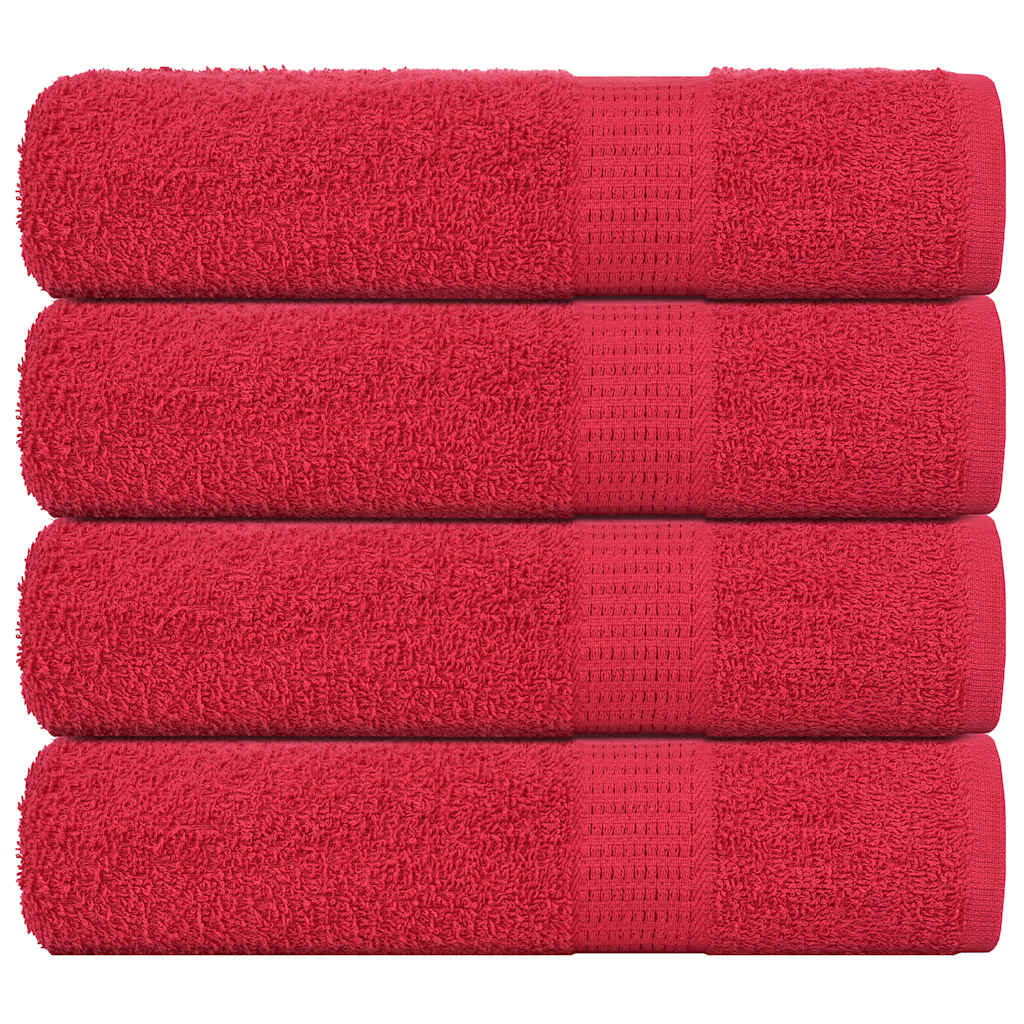 vidaXL Badetücher 4 Stk. Rot 100x150 cm 360 g/m² 100% Baumwolle
