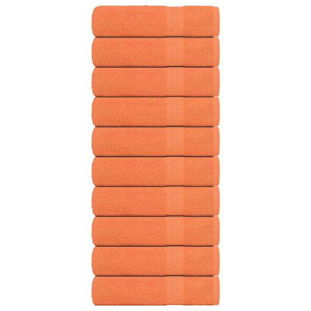 vidaXL Serviettes de bain 10 pcs orange 100x150 cm 360 g/m² 100% coton