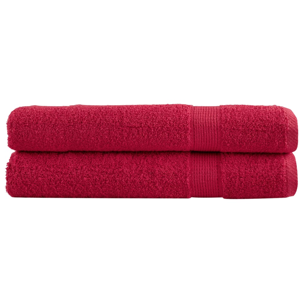 vidaXL Serviettes de sauna de qualité supérieure SOLUND 2 pcs rouge