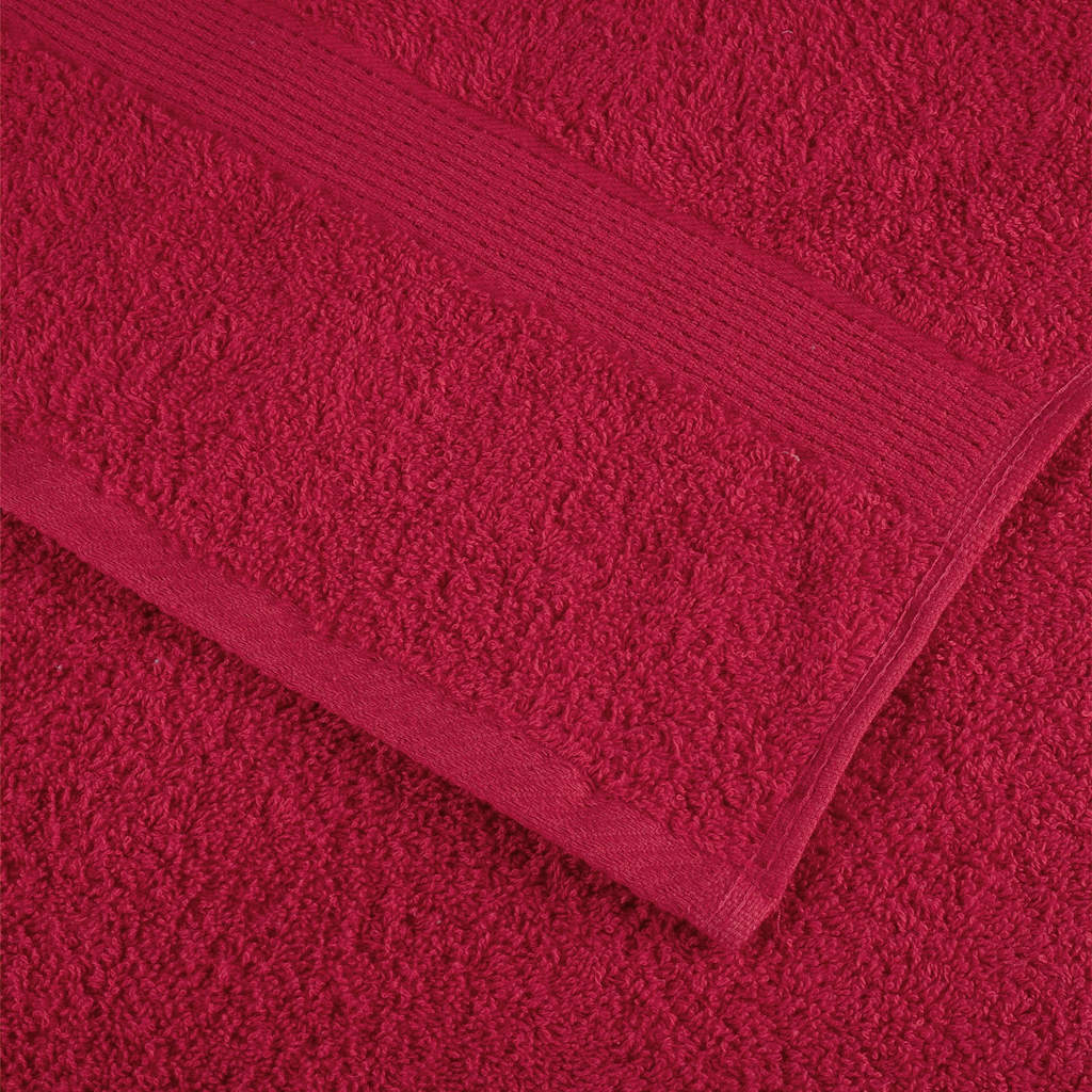 vidaXL Serviettes de sauna de qualité supérieure SOLUND 10 pcs rouge - Image 6