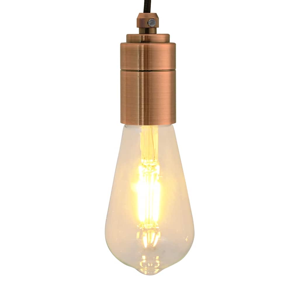 vidaXL Douilles de lampe 2 pcs bronze rouge E27