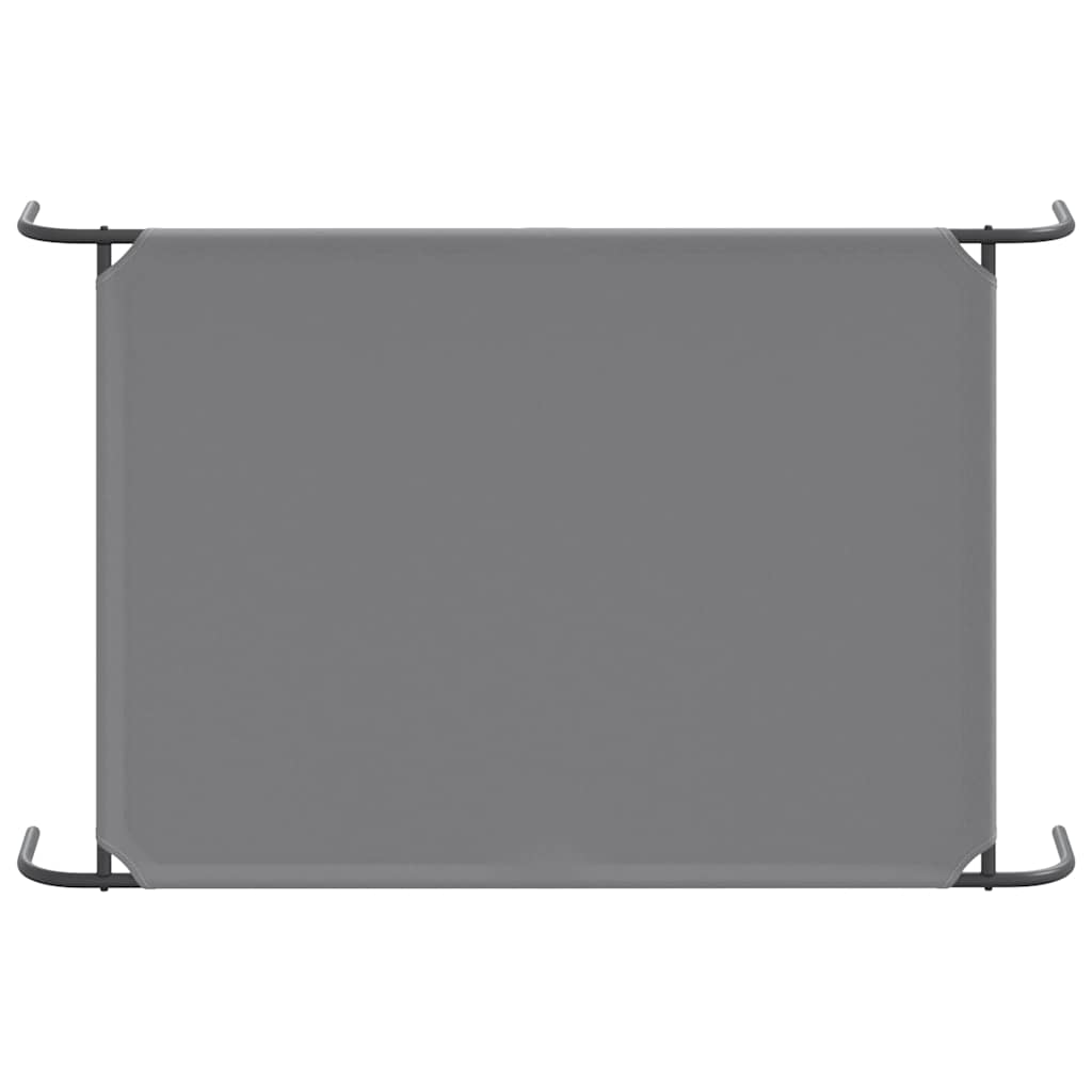 VidaXL Lit surélevé pour chien gris 130x80x20 cm tissu oxford et acier - Image 6