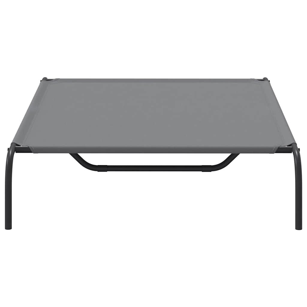 VidaXL Lit surélevé pour chien gris 130x80x20 cm tissu oxford et acier - Image 5