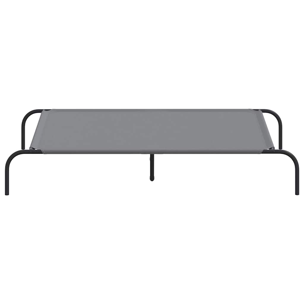 VidaXL Lit surélevé pour chien gris 130x80x20 cm tissu oxford et acier - Image 4