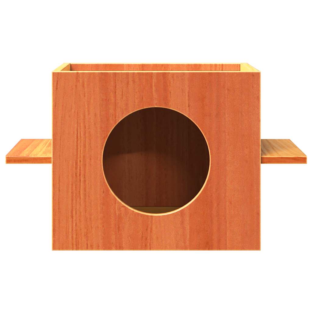 vidaXL Maison pour chat cire marron 51x35x30 cm bois de pin massif - Image 3