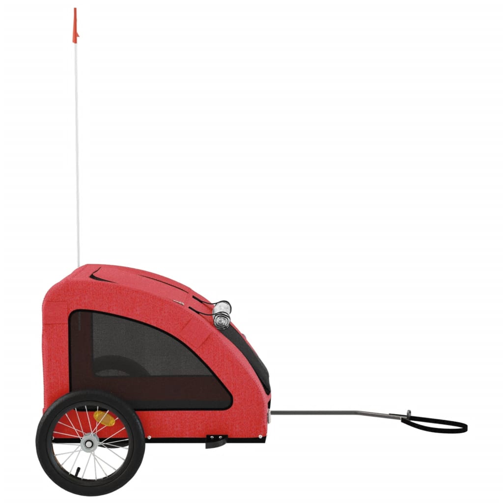 vidaXL Remorque de vélo pour animaux de compagnie rouge - Image 6