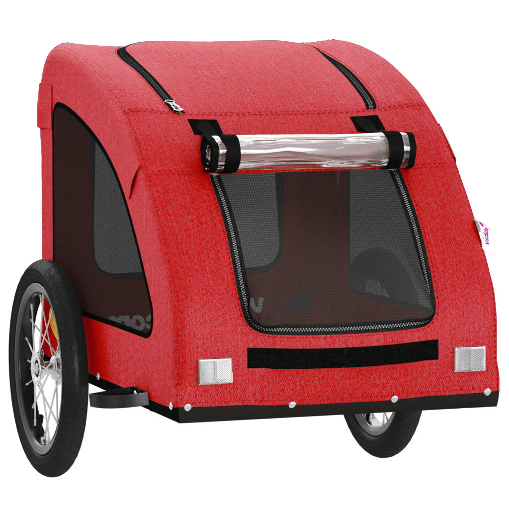 vidaXL Remorque de vélo pour animaux de compagnie rouge - Image 5