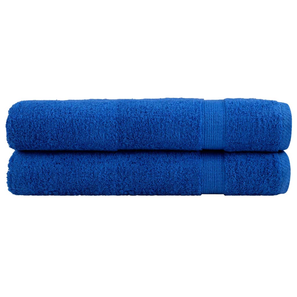 vidaXL Serviettes de qualité supérieure SOLUND 2 pcs bleu 600 g/m²