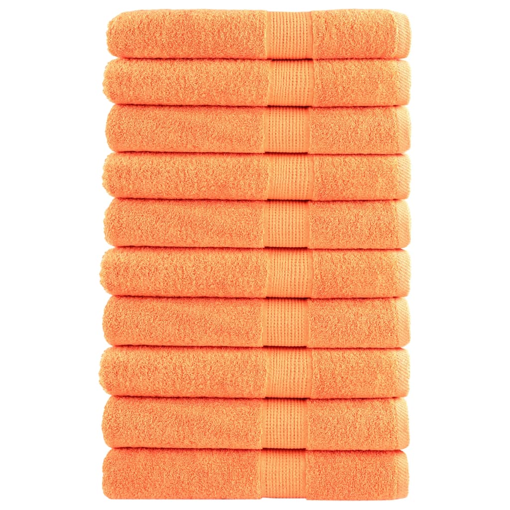 vidaXL Serviettes de sauna de qualité supérieure SOLUND 10 pcs orange