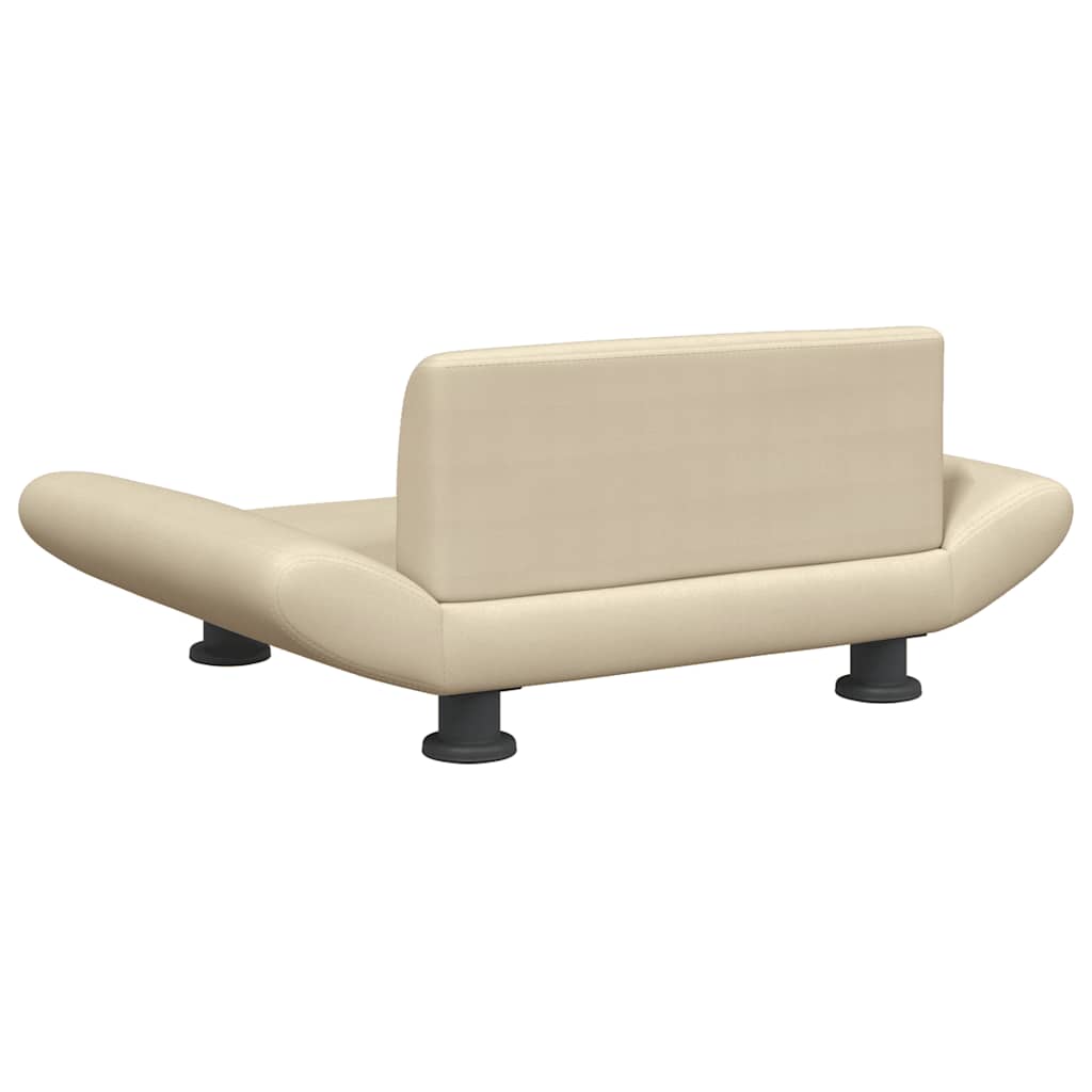 vidaXL Lit pour chien crème 70x45x28 cm tissu - Image 5