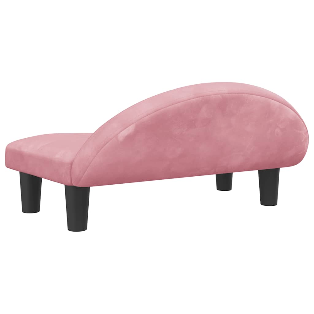 vidaXL Lit pour chien rose 70x52x30 cm velours - Image 5