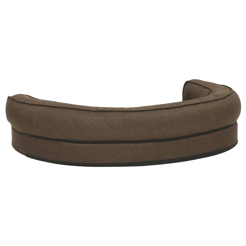 vidaXL Matelas de lit ergonomique pour chien 75x53 cm Aspect de lin - Image 5