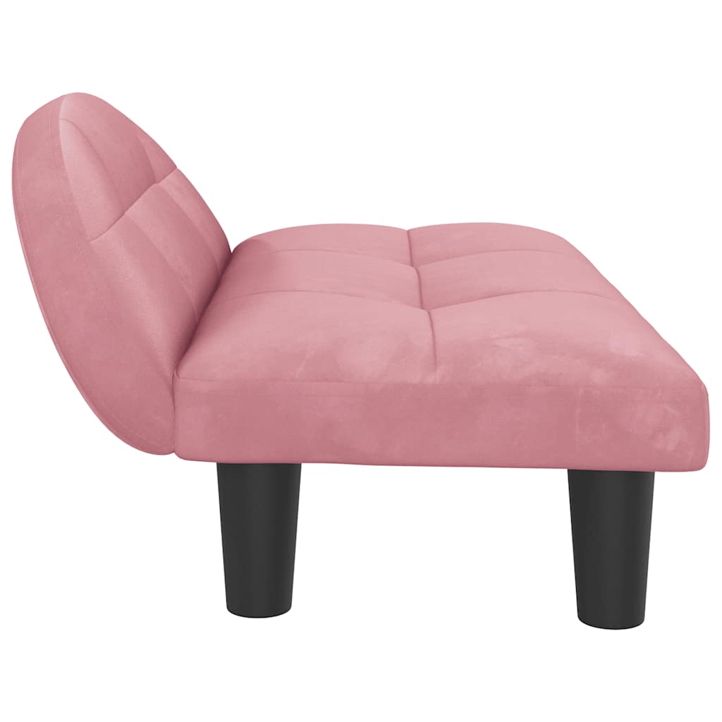 vidaXL Lit pour chien rose 70x52x30 cm velours - Image 4