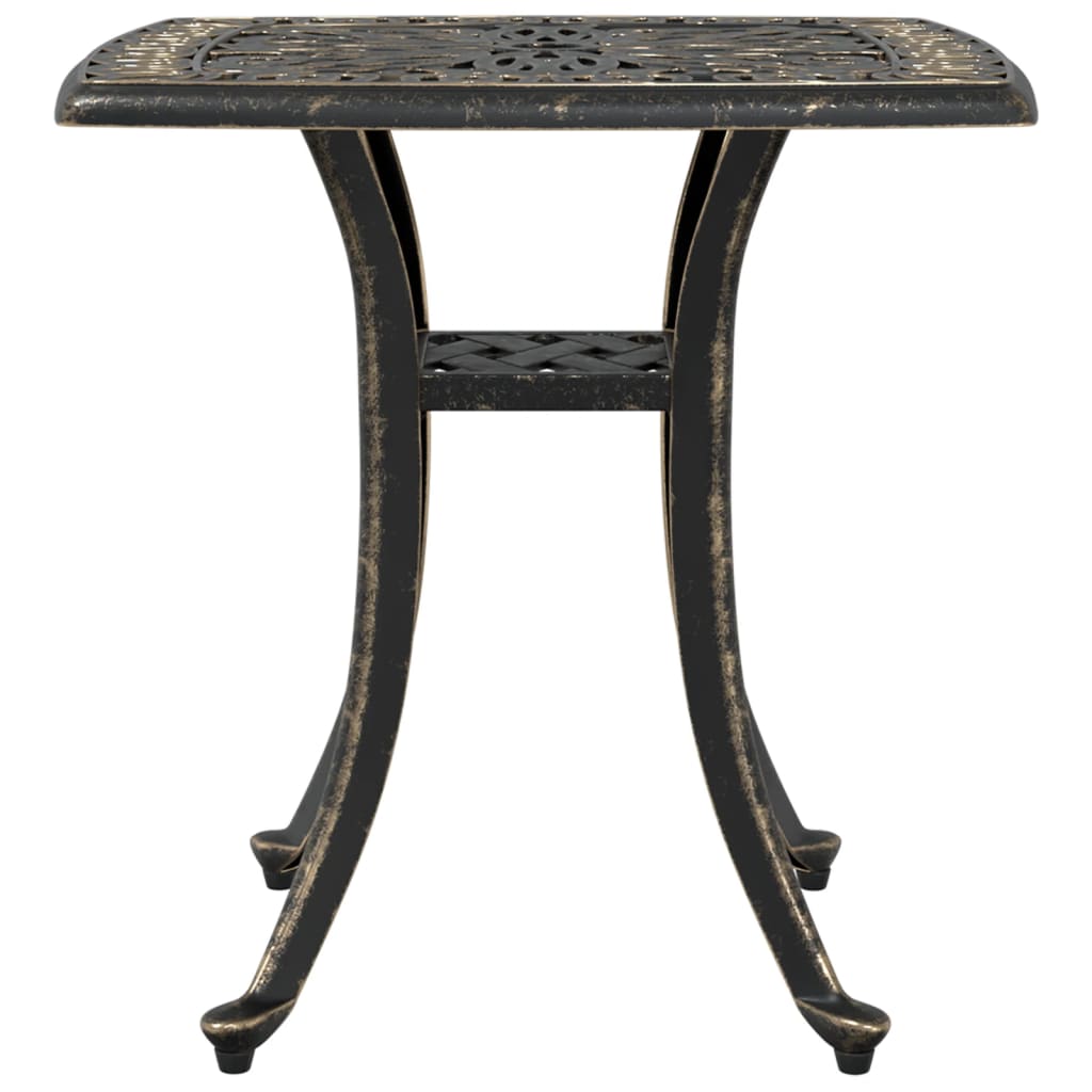 vidaXL Table de jardin bronze 53x53x53 cm aluminium coulé - Image 5