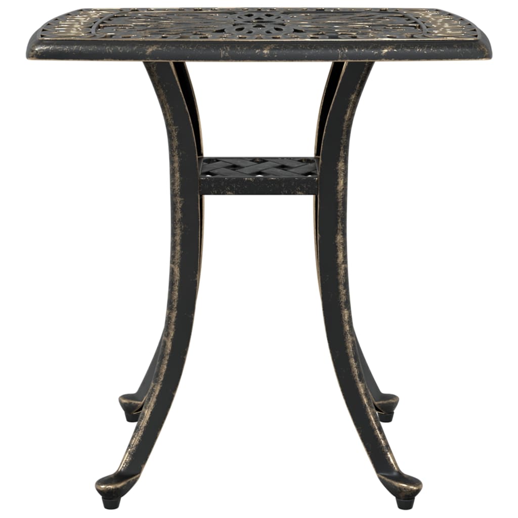 vidaXL Table de jardin bronze 53x53x53 cm aluminium coulé - Image 6