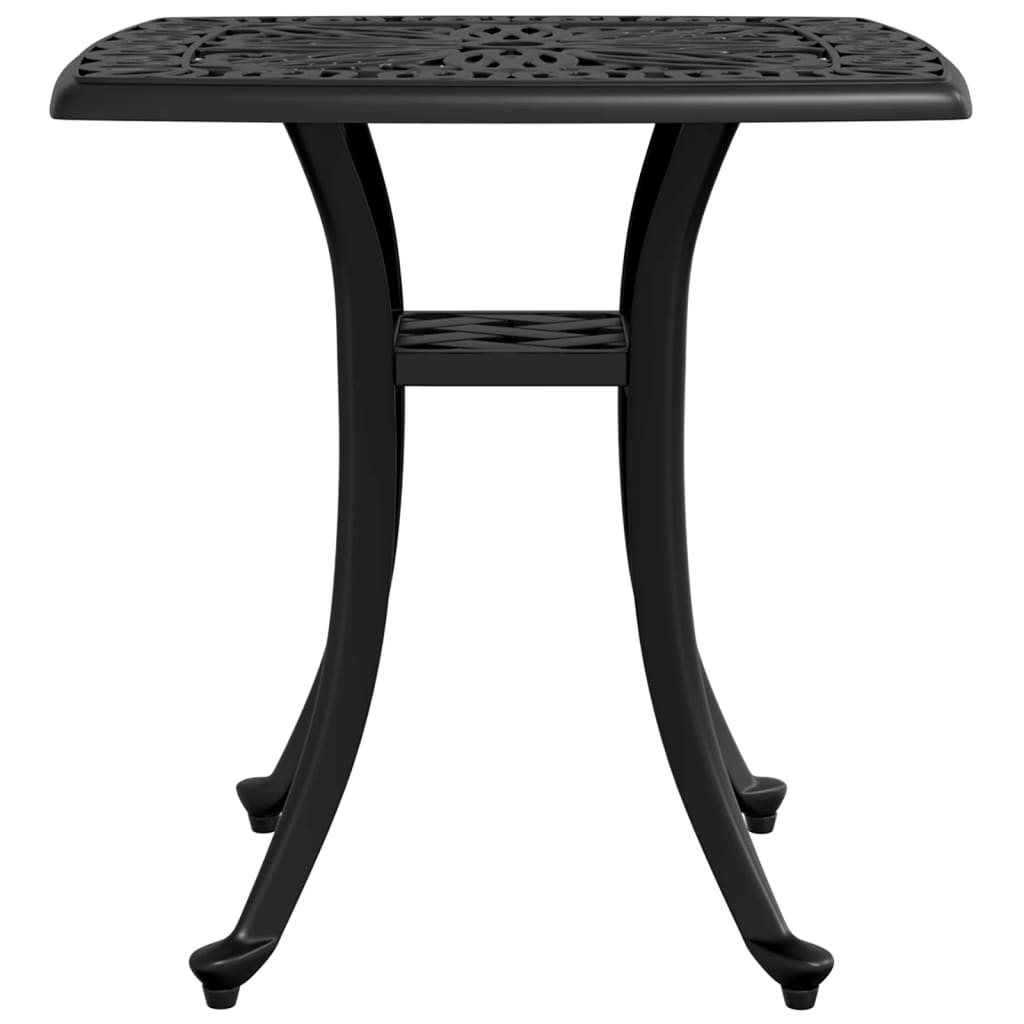 vidaXL Table de jardin noir 53x53x53 cm aluminium coulé - Image 6