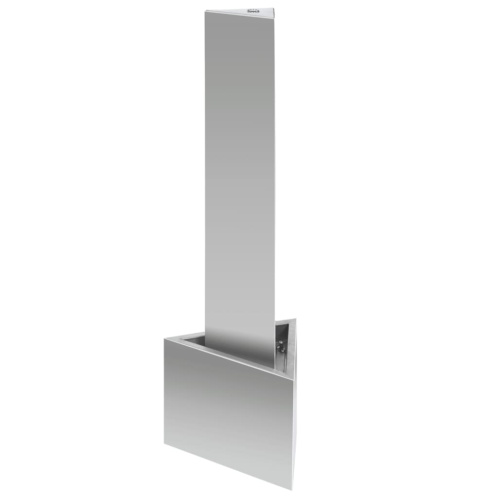 vidaXL Fontaine de jardin Argenté 37,7x32,6x110 cm Acier inoxydable - Image 3