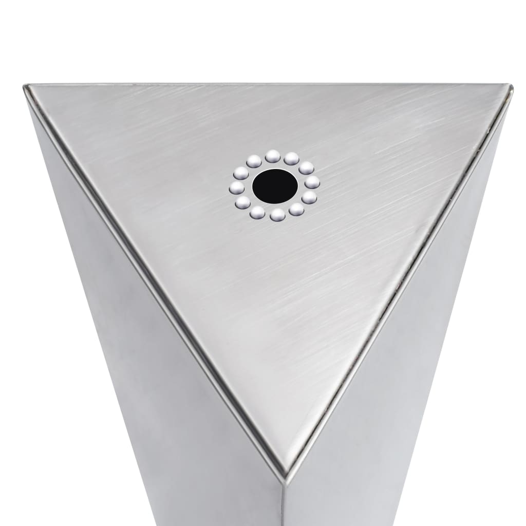vidaXL Fontaine de jardin Argenté 37,7x32,6x110 cm Acier inoxydable - Image 6