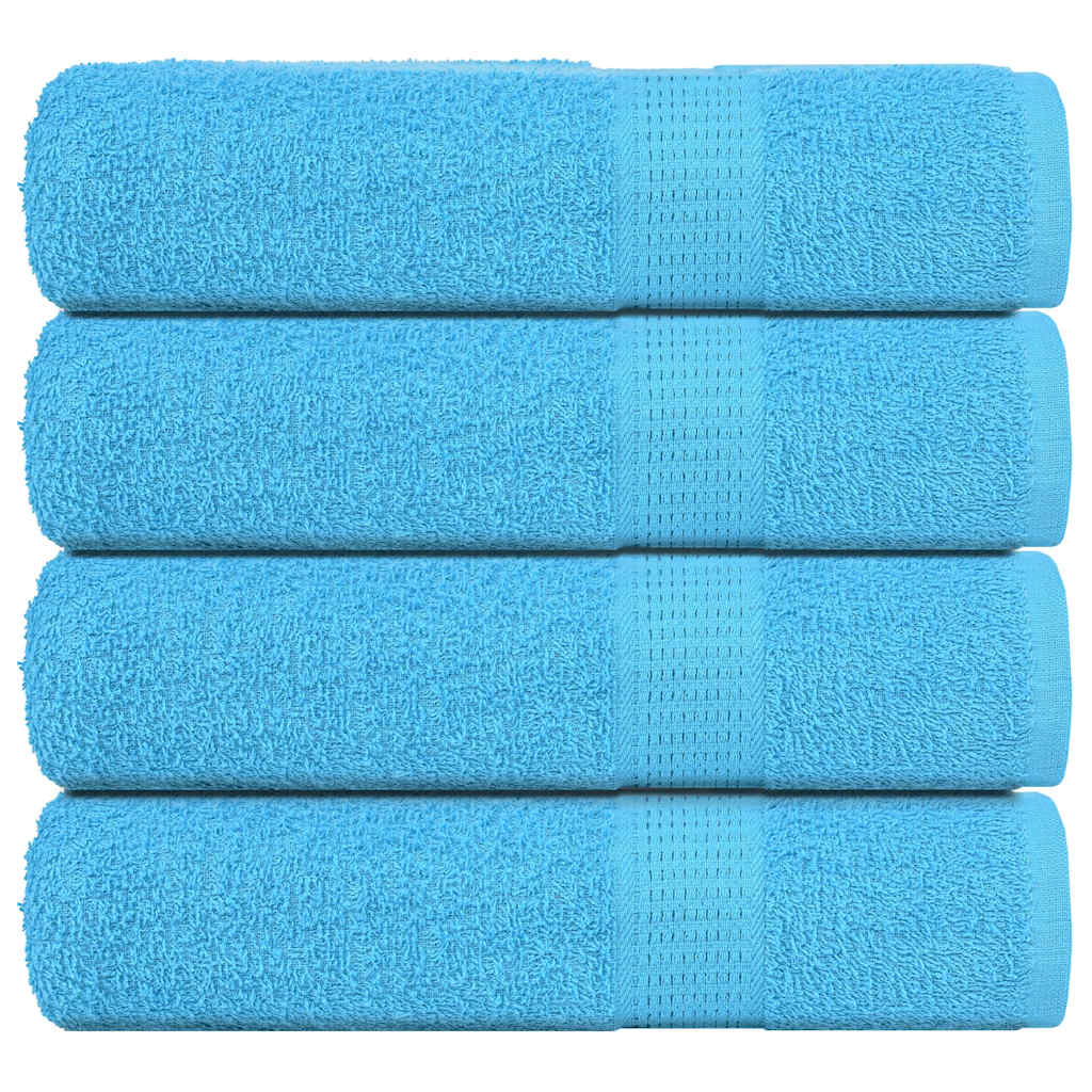 vidaXL Serviettes de bain 4pcs turquoise 100x150cm 360 g/m² 100% coton