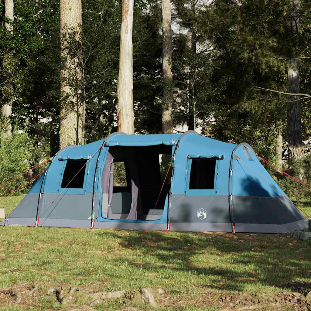 vidaXL Tente familiale tunnel 6 personnes bleu imperméable