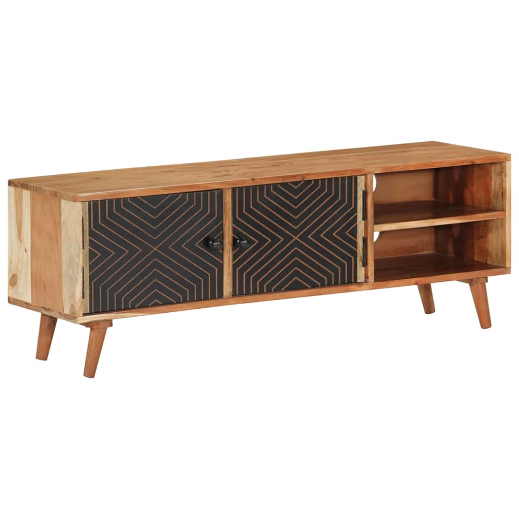 vidaXL Meuble TV 112x30x40 cm bois d'acacia massif