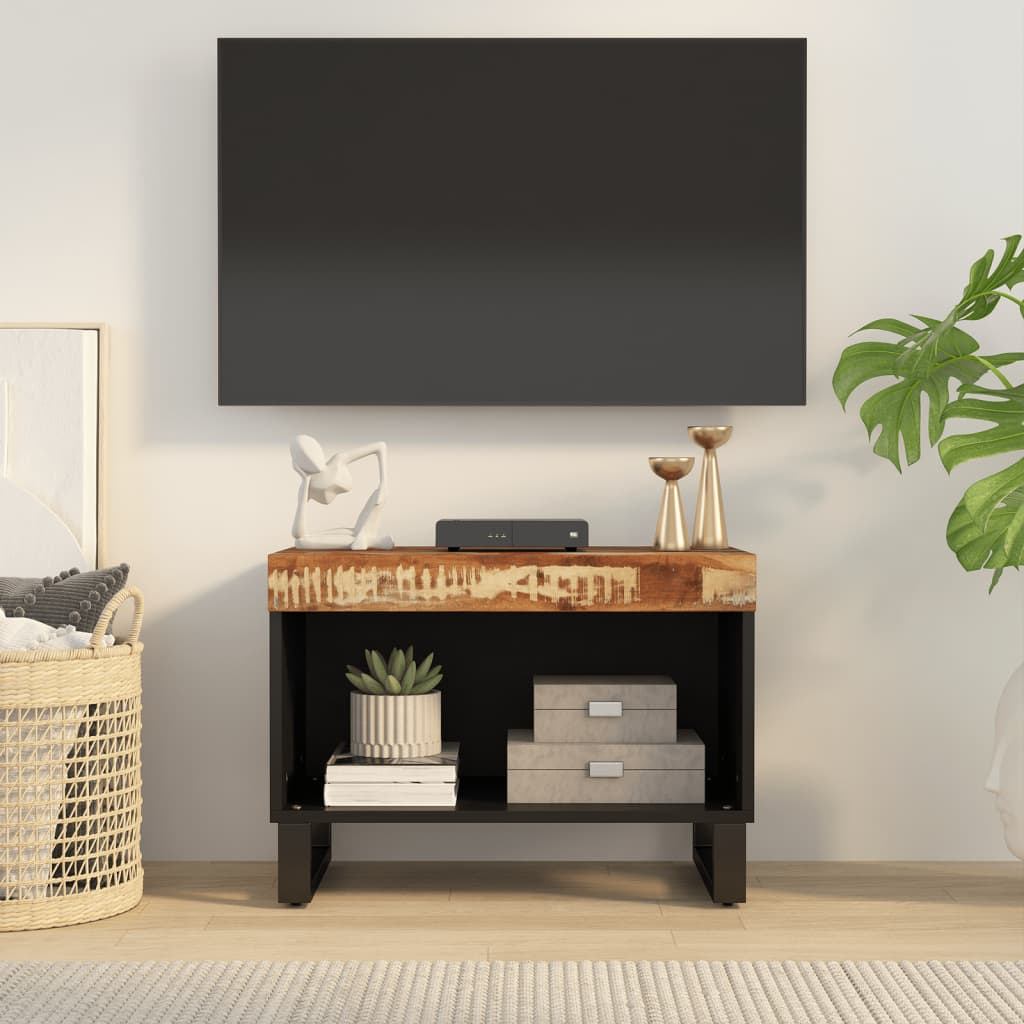 vidaXL Meuble TV 60x33x43,5 cm bois massif de récupération