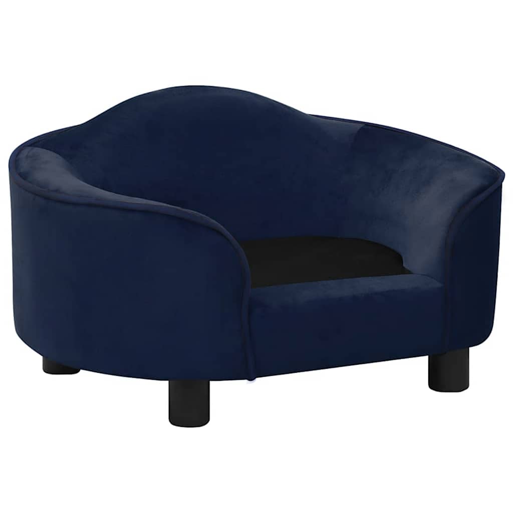 vidaXL Hundesofa Blau 67x47x36 cm Plüsch - Image 3