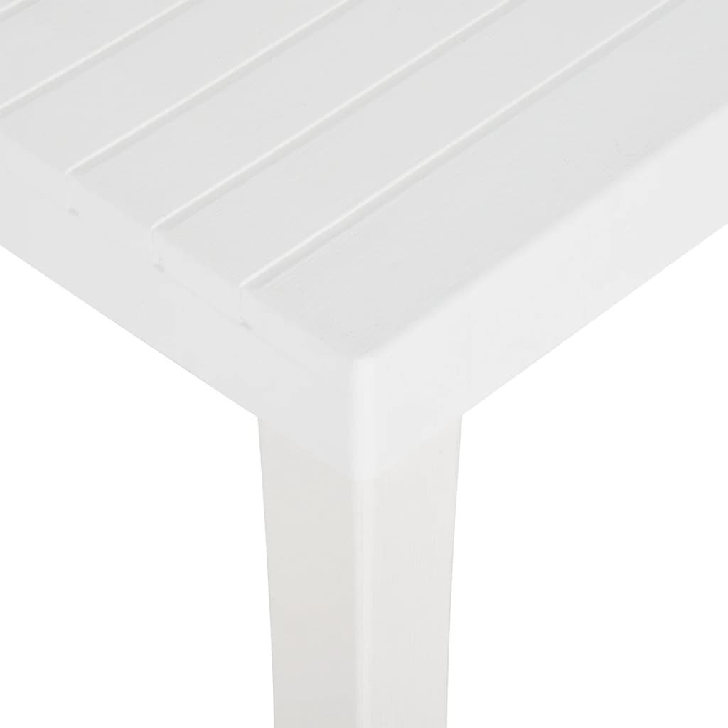vidaXL Table de jardin 150x90x72 cm PP Blanc - Image 6
