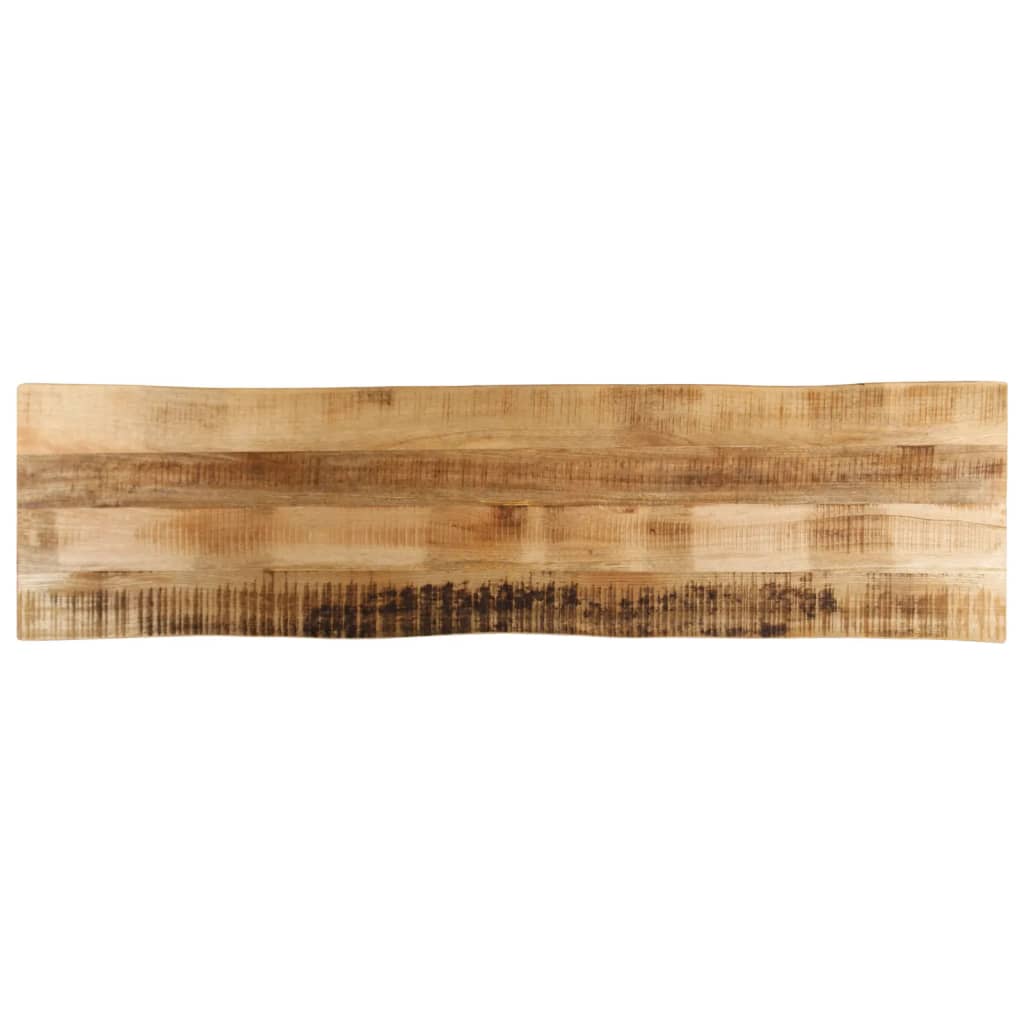 vidaXL Tablero de mesa borde natural madera maciza mango 160x40x2,5 cm