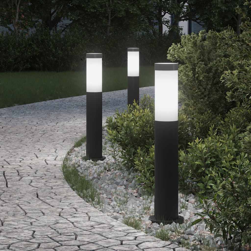 vidaXL Pollerleuchten 3er 50 cm Edelstahl IP44