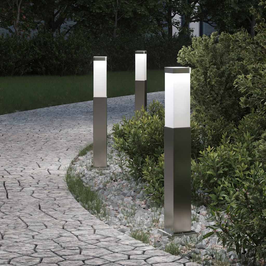vidaXL Pollerleuchten 3 Stk. 50 cm Edelstahl IP44