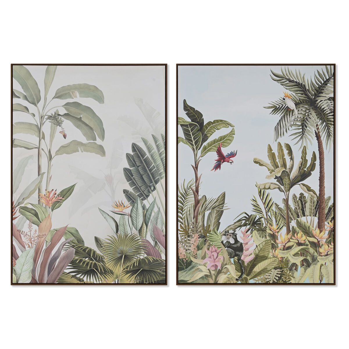 Tela Home ESPRIT Verde Tropicale 100 x 4 x 140 cm (2 Unità)