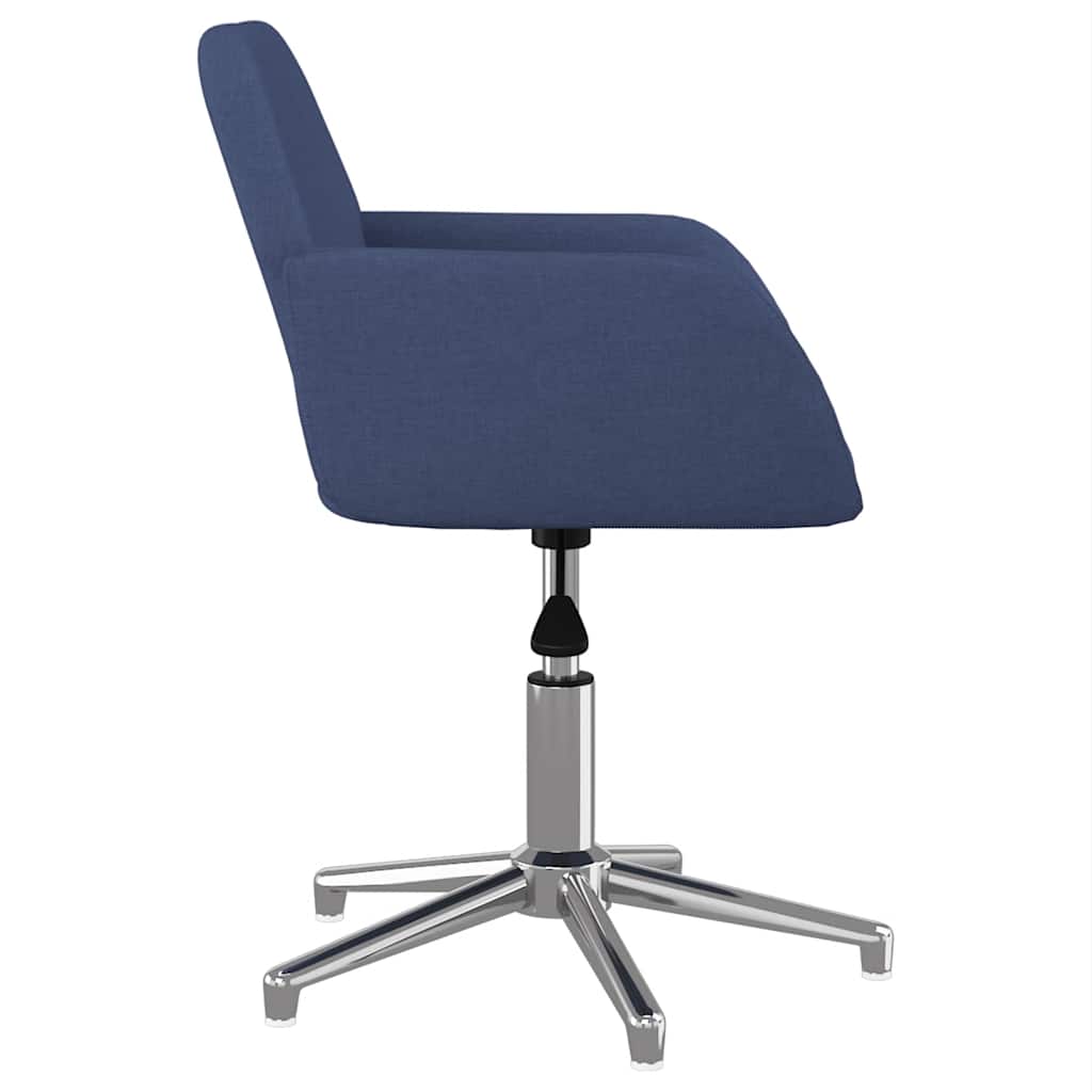 vidaXL Chaise pivotante de bureau Bleu Tissu - Image 4