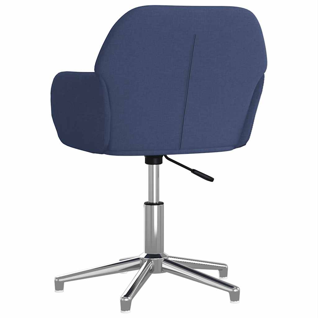 vidaXL Chaise pivotante de bureau Bleu Tissu - Image 5