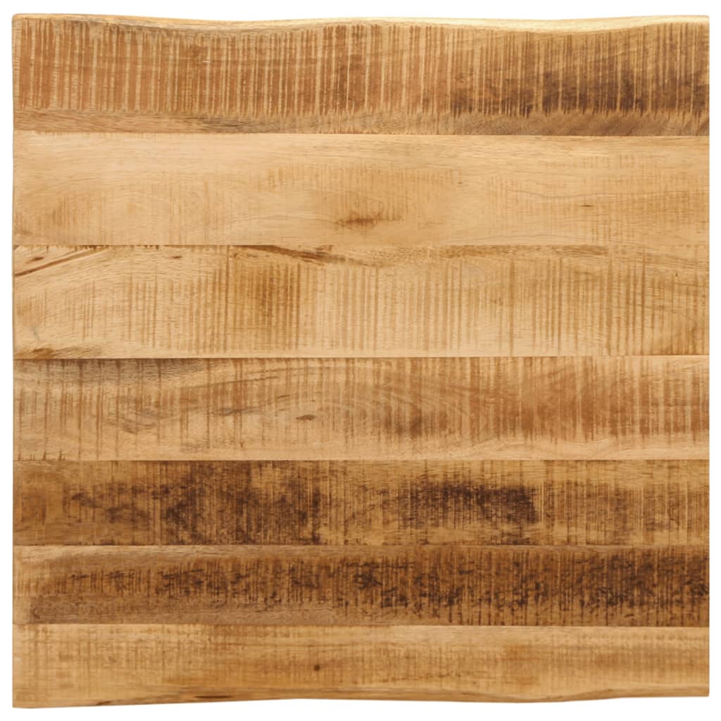 vidaXL Tablero de mesa borde natural madera maciza mango 80x80x3,8 cm