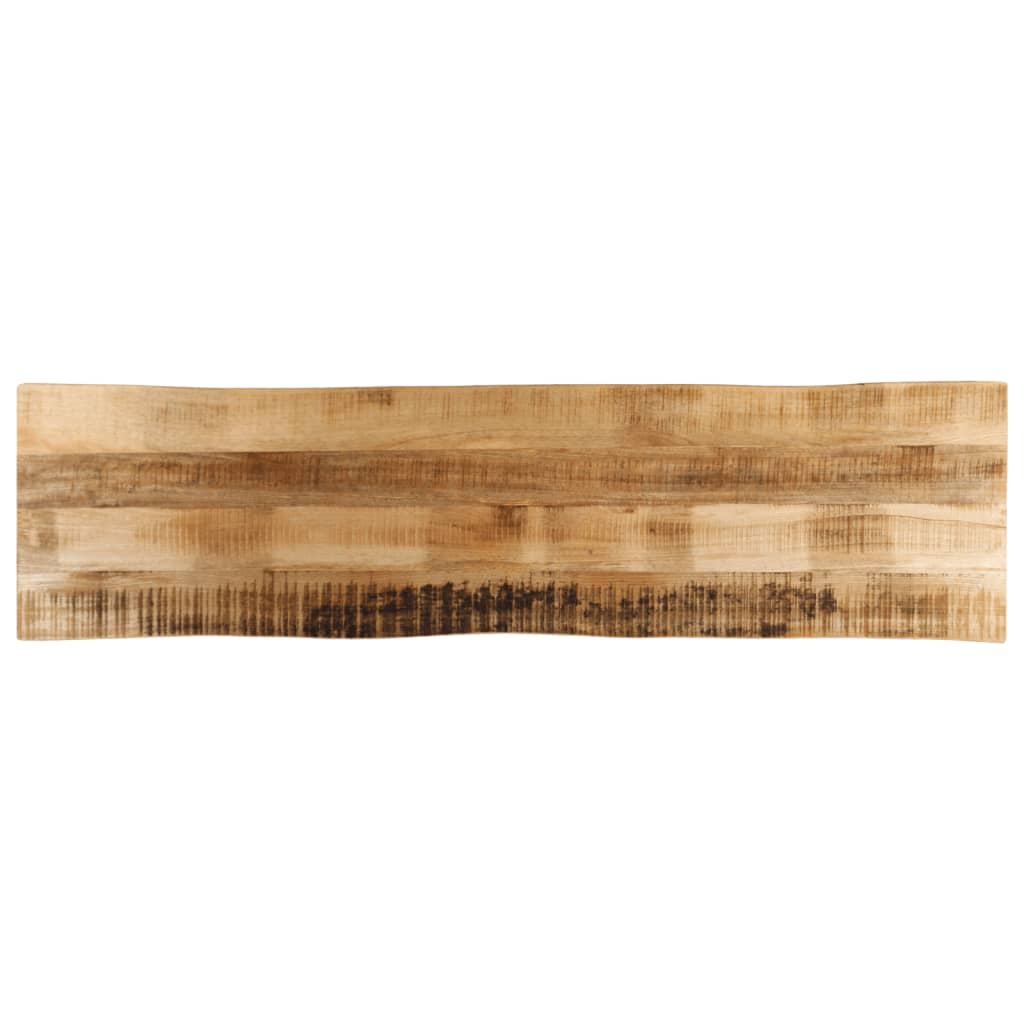 vidaXL Tablero de mesa borde natural madera maciza mango 180x40x2,5 cm