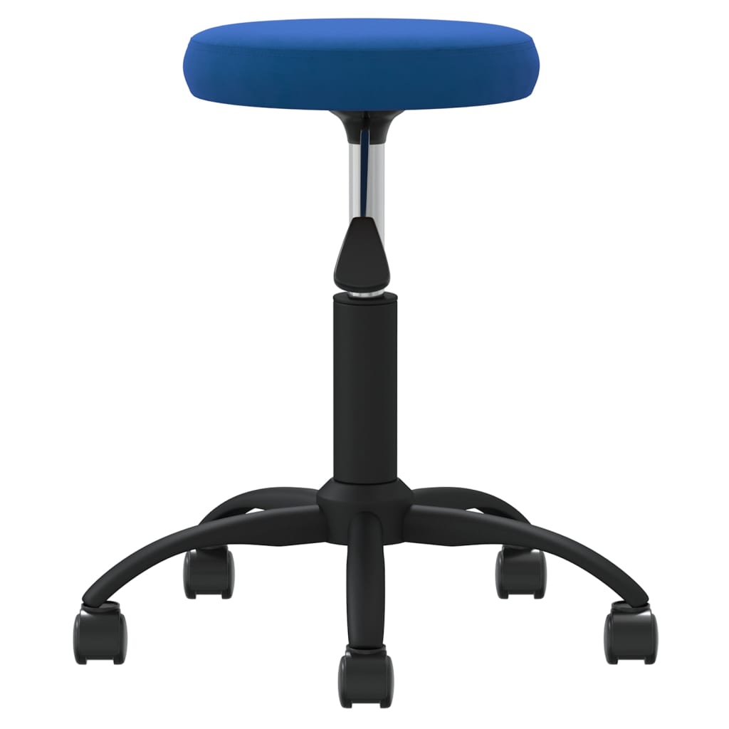 vidaXL Chaise pivotante de bureau Bleu Velours - Image 4
