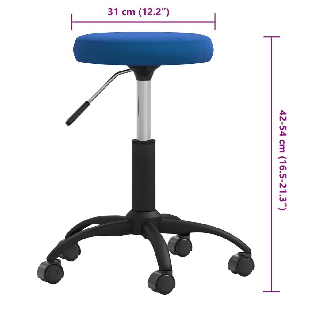 vidaXL Massagehocker Samt Blau - Image 6